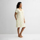【送料無料】 クロフト&バロー レディース ナイトウェア アンダーウェア Women's Croft & Barrow Print Short Sleeve N...