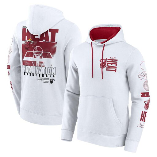 【送料無料】 ファナティクス メンズ Tシャツ トップス Men's Fanatics White Miami Heat Game Time Crossover Pullover Hoodie Hea White 【送料無料】 ファナティクス メンズ Tシャツ トップス Men's Fanatics White Miami Heat Game Time Crossover Pullover Hoodie Hea White