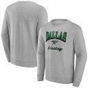 【送料無料】 ファナティクス メンズ Tシャツ トップス Men's Fanatics Gray Dallas Stars Light the Candle Fleece Pullover Sweatshirt Str Grey