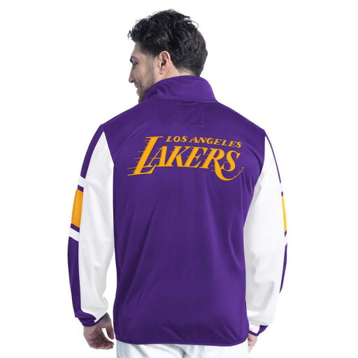 【送料無料】 カール バンクス メンズ ジャケット・ブルゾン アウター Men's G-III Sports by Carl Banks Purple/White Los Angeles Lakers Back Field Full-Zip Track Jacket Lak Purple