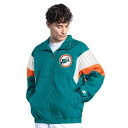 【送料無料】 スターター メンズ ジャケット・ブルゾン アウター Men's Starter Aqua Miami Dolphins Yard Line Vintage Logo Full-Zip Jacket Dol Turq A
