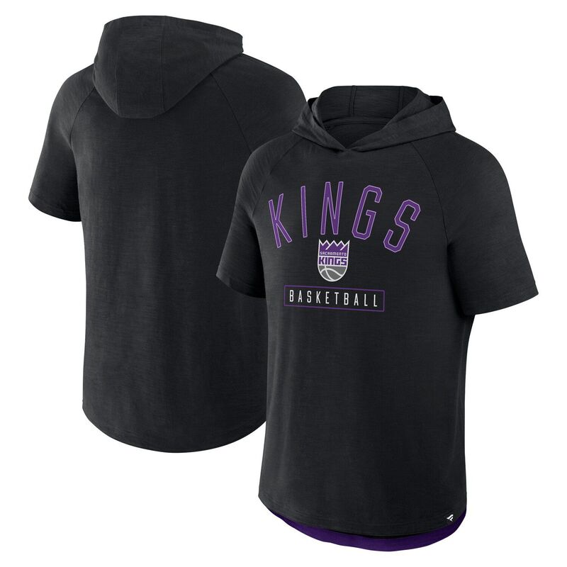【送料無料】 ファナティクス メンズ Tシャツ トップス Men'sFanatics Black Sacramento Kings Pass Legend Hooded T-Shirt Kng Black