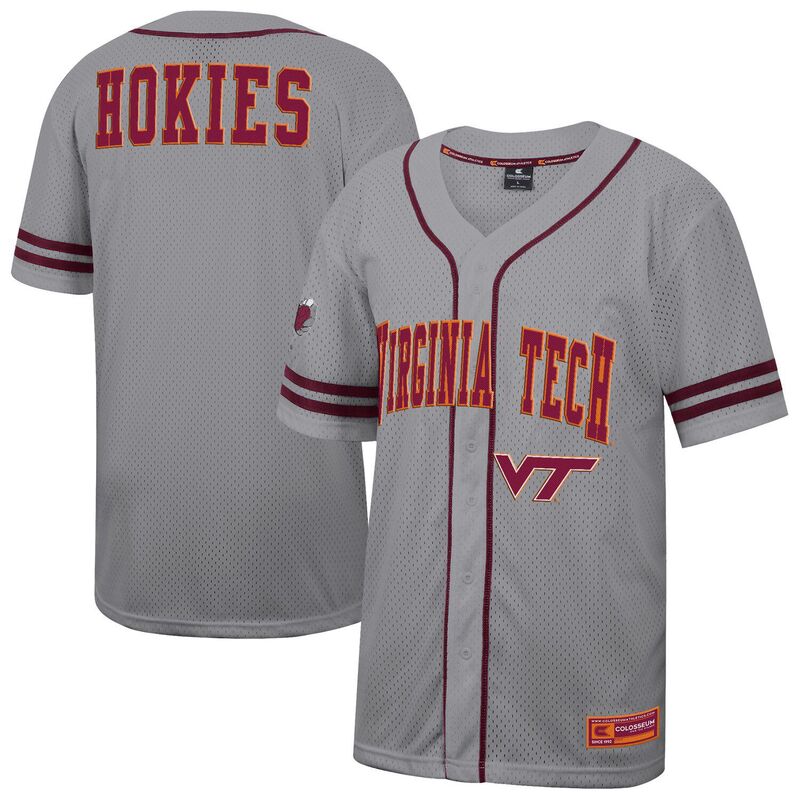 【送料無料】 コロシアム メンズ Tシャツ トップス Men's Colosseum Gray Virginia Tech Hokies Free Spirited Baseball Jersey Vat Grey