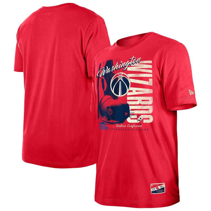 【送料無料】 ニューエラ メンズ Tシャツ トップス Men'sNew Era Red Washington Wizards Distressed Throwback Vintage Color Pack T-Shirt Wiz Red