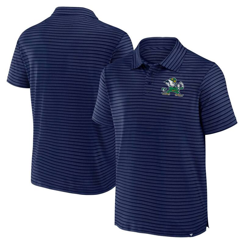 【送料無料】 ファナティクス メンズ Tシャツ トップス Men's Fanatics Navy Notre Dame Fighting Irish Victory Calls Stripe Polo Ntd Navy