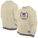 【送料無料】 ニューエラ メンズ Tシャツ トップス Men's New Era White Sacramento Kings Throwback Vintage Pullover Sweatshirt Kng White(4)