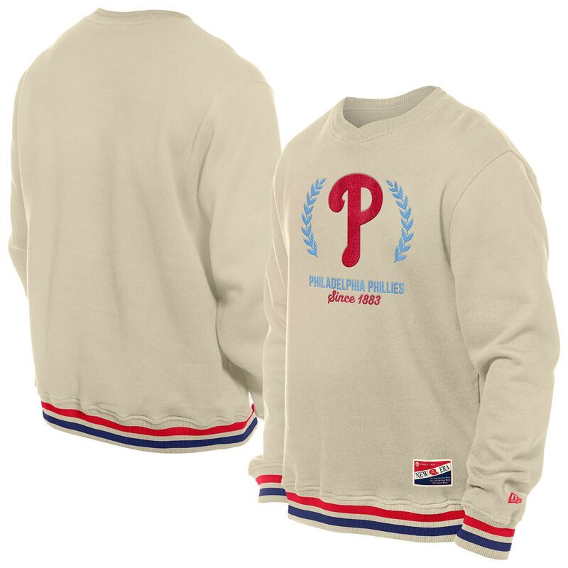 ̵ ˥塼  T ȥåץ Men's New Era Cream Philadelphia Phillies T...