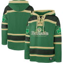 【送料無料】 フォーティセブンブランド メンズ Tシャツ トップス Men's '47 Kelly Green Chicago Blackhawks St. Patrick's Day McLucky Superior Lacer Pullover Hoodie Hwk Green(4)