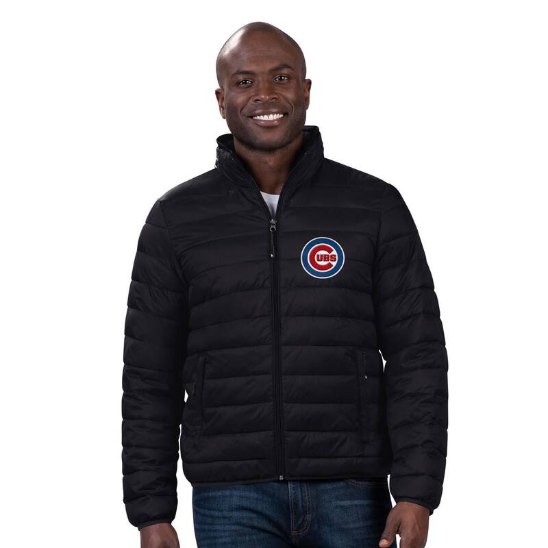 【送料無料】 カール バンクス メンズ ジャケット・ブルゾン アウター Men's G-III Sports by Carl Banks Black Chicago Cubs Packable Neck Pillow Full-Zip Puffer Jacket Cub Black