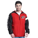 【送料無料】 カール バンクス メンズ Tシャツ トップス Men's G-III Sports by Carl Banks Red/Black Carolina Hurricanes Lateral Half-Zip Hoodie Jacket Hur Red