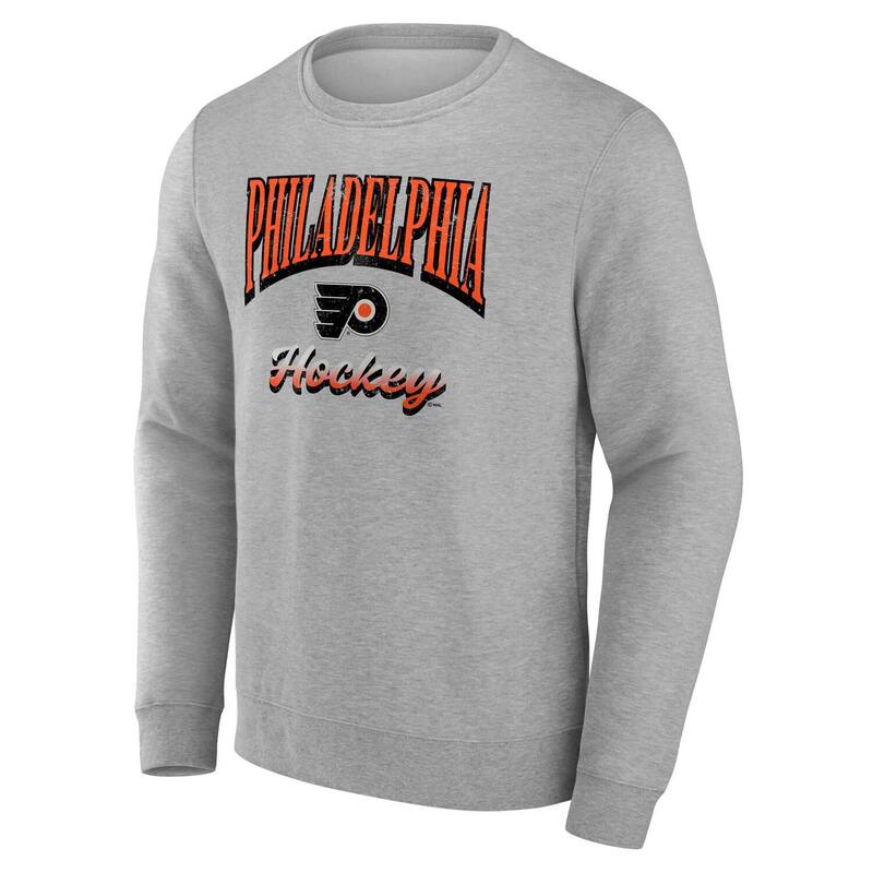 【送料無料】 ファナティクス メンズ Tシャツ トップス Men's Fanatics Gray Philadelphia Flyers Light the Candle Fleece Pullover Sweatshirt Fly Grey