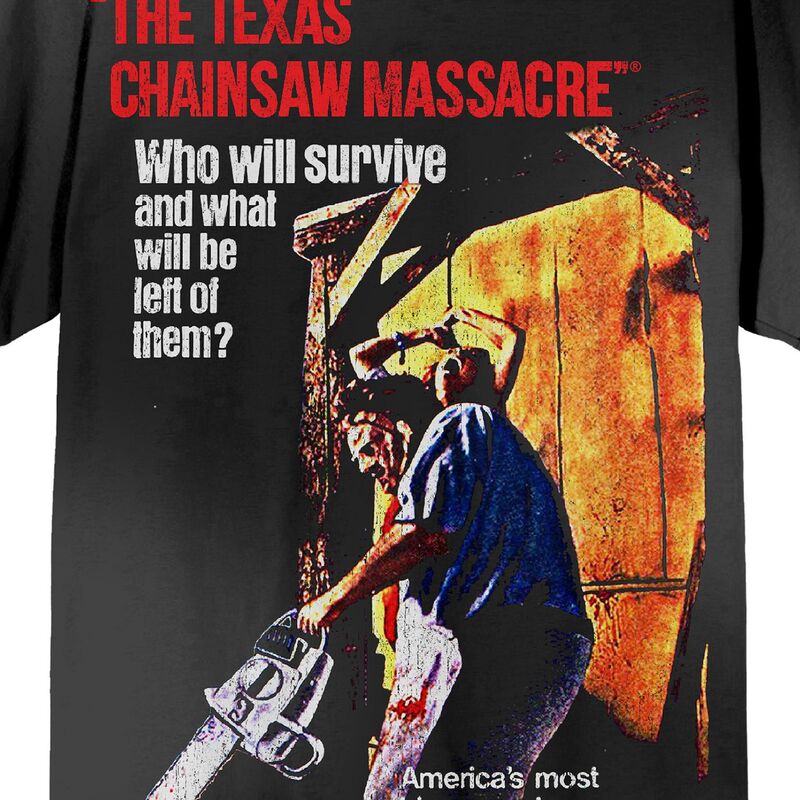 【送料無料】 ライセンス キャラクター メンズ Tシャツ トップス Men's Texas Chainsaw Massacre Tee Black