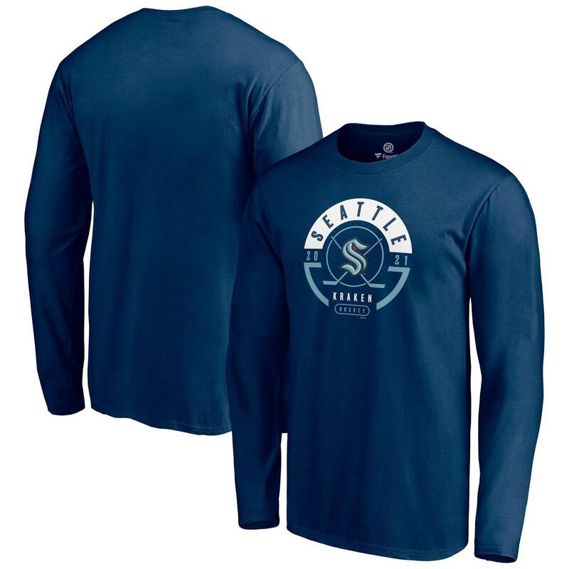 ̵ եʥƥ  T ȥåץ Men's Fanatics Deep Sea Blue Seattle Krak...