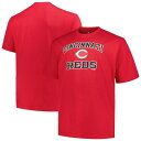 【送料無料】 プロファイル メンズ Tシャツ トップス Men's Profile Red Cincinnati Reds Big & Tall Heart & Soul T-Shirt Red Red