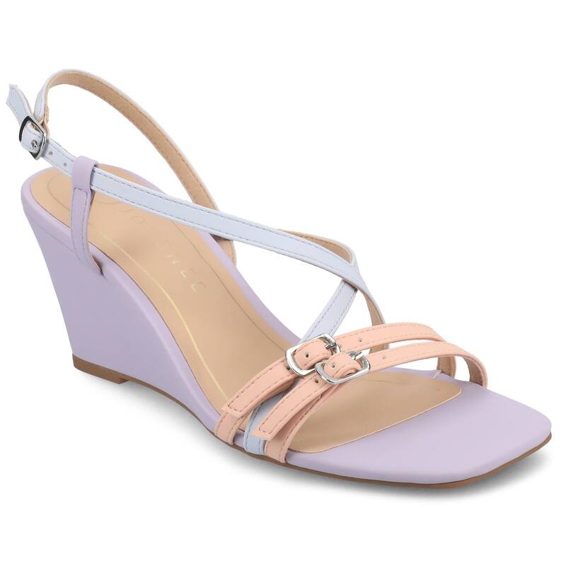 ジャーニー レディース シューズ サンダル Journee Collection Clinne Women's Multi Strap Wedge Sandals Multi マルチカラー