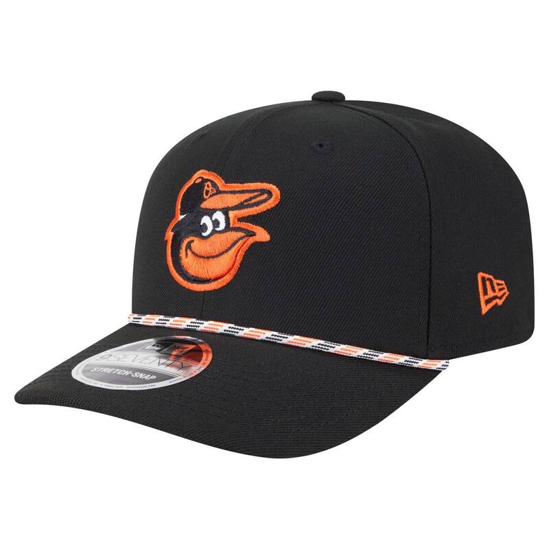 楽天ReVida 楽天市場店【送料無料】 ニューエラ メンズ 帽子 アクセサリー Men's New Era Black Baltimore Orioles Multi-Rope 9SEVENTY Stretch-Snap Hat Orl Black