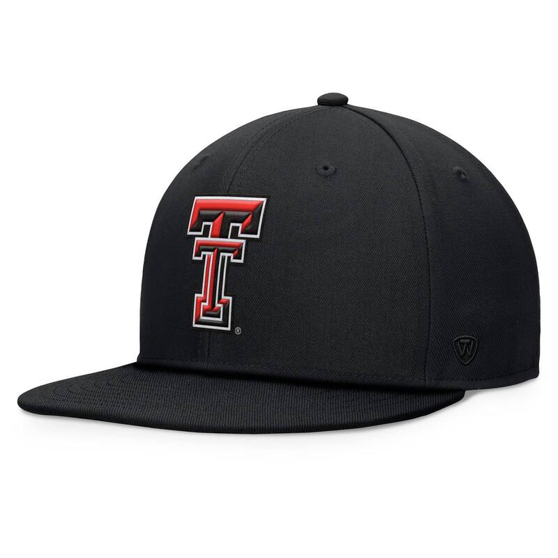 【送料無料】 トップオブザワールド メンズ 帽子 アクセサリー Men's Top of the World Black Texas Tech Red Raiders Fundamental Snapback Hat Txt Black
