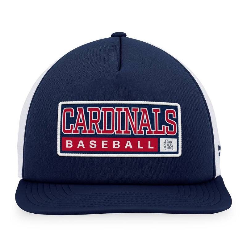 【送料無料】 マジェスティック メンズ 帽子 アクセサリー Men's Majestic Navy/White St. Louis Cardinals Foam Trucker Snapback Hat Crd Navy