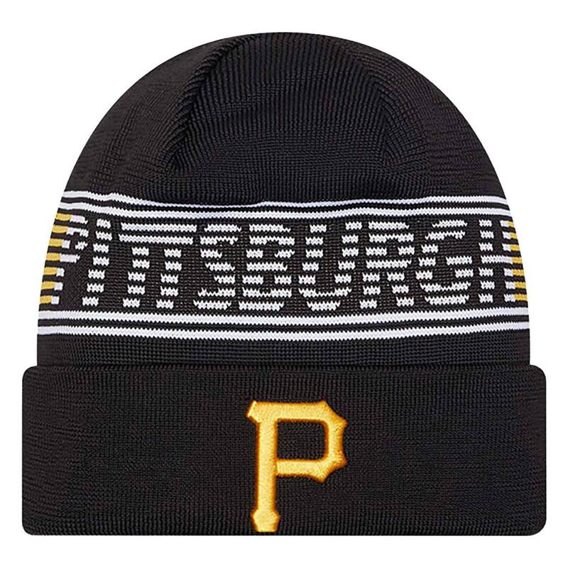 【送料無料】 ニューエラ メンズ 帽子 アクセサリー Men's New Era Black Pittsburgh Pirates Authentic Collection Cuffed Knit Hat Pir Black