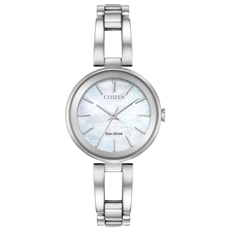【送料無料】 シチズン レディース 腕時計 アクセサリー Citizen Eco-Drive Women's Axiom Stainless Steel Watch - EM0630-51D Silver Tone