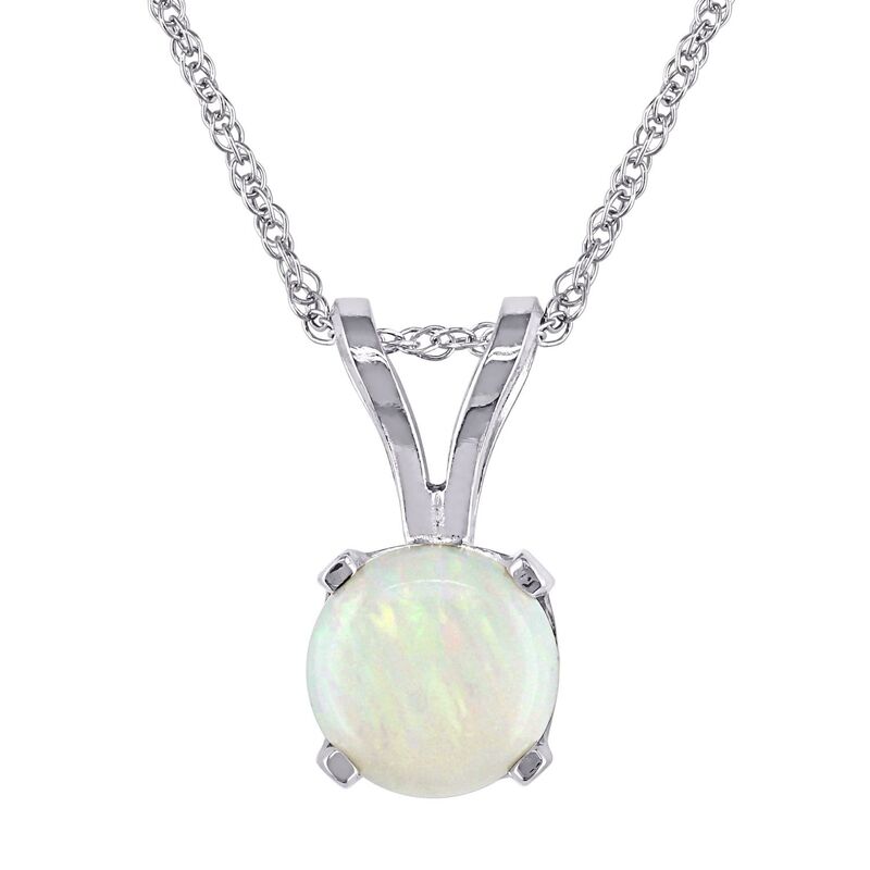 【送料無料】 ステラ グレース レディース ネックレス・チョーカー・ペンダントトップ アクセサリー Stella Grace 14k White Gold Opal Solitaire Pendant Necklace 14k Whgold