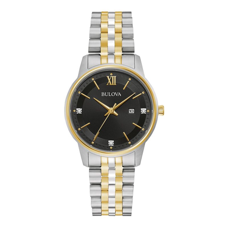 【送料無料】 ブロバ レディース 腕時計 アクセサリー Bulova Women's Two-Tone Diamond Accent Watch - 98P198 Two-Tone
