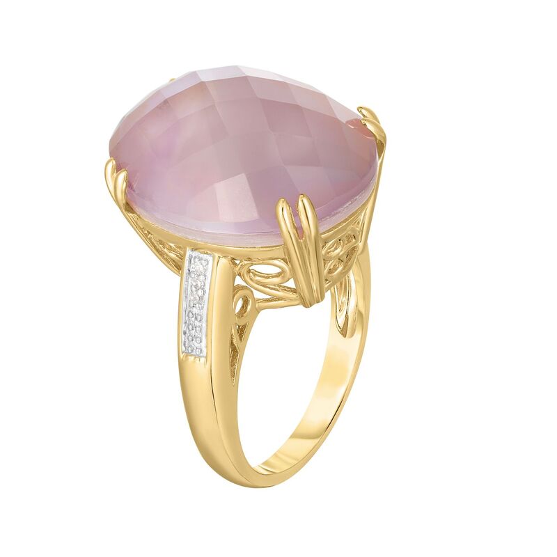 【送料無料】 アンブランデッド レディース リング アクセサリー Rose Sterling Silver Rose De France Amethyst & Cubic Zirconia Ring Rose Tone