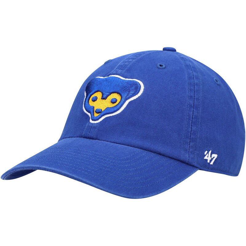 【送料無料】 アンブランデッド メンズ 帽子 アクセサリー Men's '47 Royal Chicago Cubs Logo Cooperstown Collection Clean Up Adjustable Hat Cub Blue