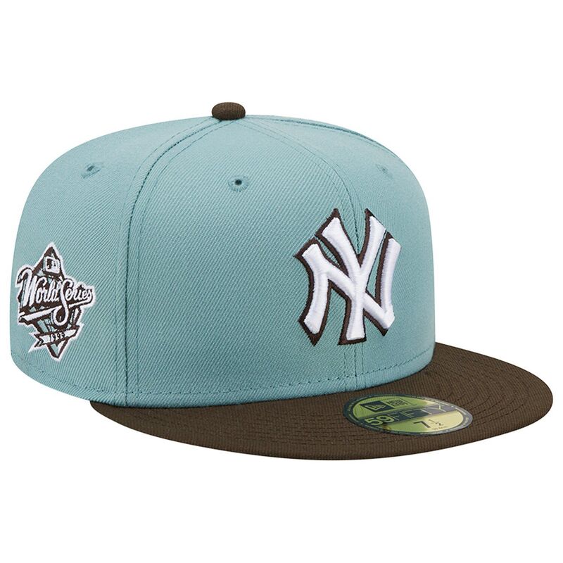 【送料無料】 ニューエラ メンズ 帽子 アクセサリー Men's New Era Light Blue/Brown New York Yankees 1999 World Series Beach Kiss 59FIFTY Fitted Hat Ynk Light