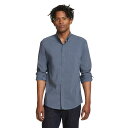 【送料無料】 エディー バウアー メンズ Tシャツ トップス Men's Eddie Bauer UPF 50 Voyager Long Sleeve Button-Down Shirt Navy(4)