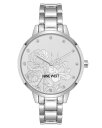 【送料無料】 ナインウェスト レディース 腕時計 アクセサリー Nine West Women's Flower Dial Polished Crystal A...