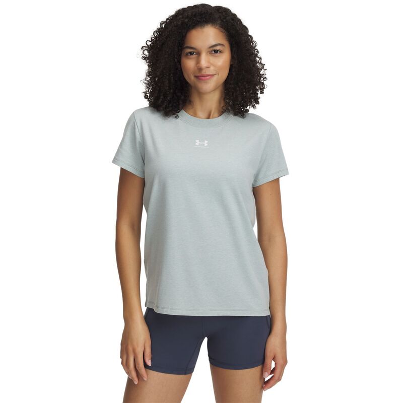 【送料無料】 アンダーアーマー レディース Tシャツ トップス Women's Under Armour Rival Core Short Sleeve Tee Silica Green