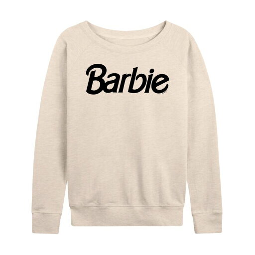 【送料無料】 ライセンス キャラクター レディース Tシャツ トップス Plus Size Size Barbie Logo French Terry Long Sleeve Tee Beige 【送料無料】 ライセンス キャラクター レディース Tシャツ トップス Plus Size Size Barbie Logo French Terry Long Sleeve Tee Beige