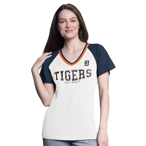 【送料無料】 ジースリー フォーハー バイ カール バンクス レディース Tシャツ トップス Women's G-III 4Her by Carl Banks White/Navy Detroit Tigers Ball Park Raglan V-Neck T-Shirt Tgr White 【送料無料】 ジースリー フォーハー バイ カール バンクス レディース Tシャツ トップス Women's G-III 4Her by Carl Banks White/Navy Detroit Tigers Ball Park Raglan V-Neck T-Shirt Tgr White