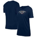 【送料無料】 ニューエラ レディース Tシャツ トップス Women's New Era Navy New Orleans Pelicans Glam Game Flower T-Shirt Nor Navy(4)