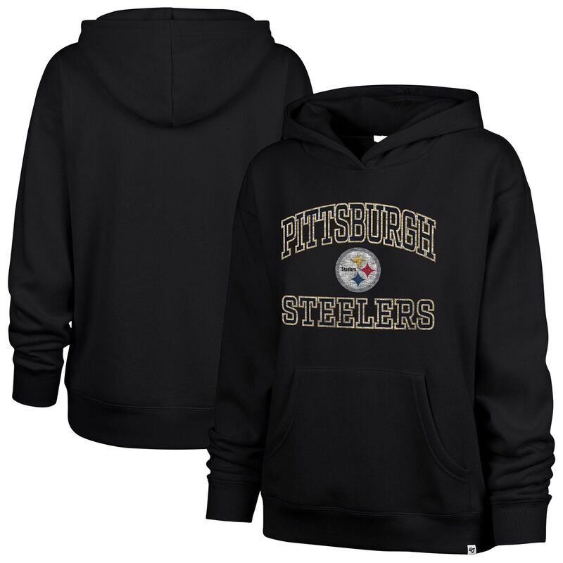 ̵ եƥ֥֥ ǥ T ȥåץ Women's '47 Black Pittsburgh Steel...