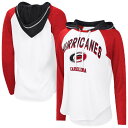 【送料無料】 ジースリー フォーハー バイ カール バンクス レディース Tシャツ トップス Women's G-III 4Her by Carl Banks White Carolina Hurricanes VIP Raglan Long Sleeve Hoodie T-Shirt Hur White