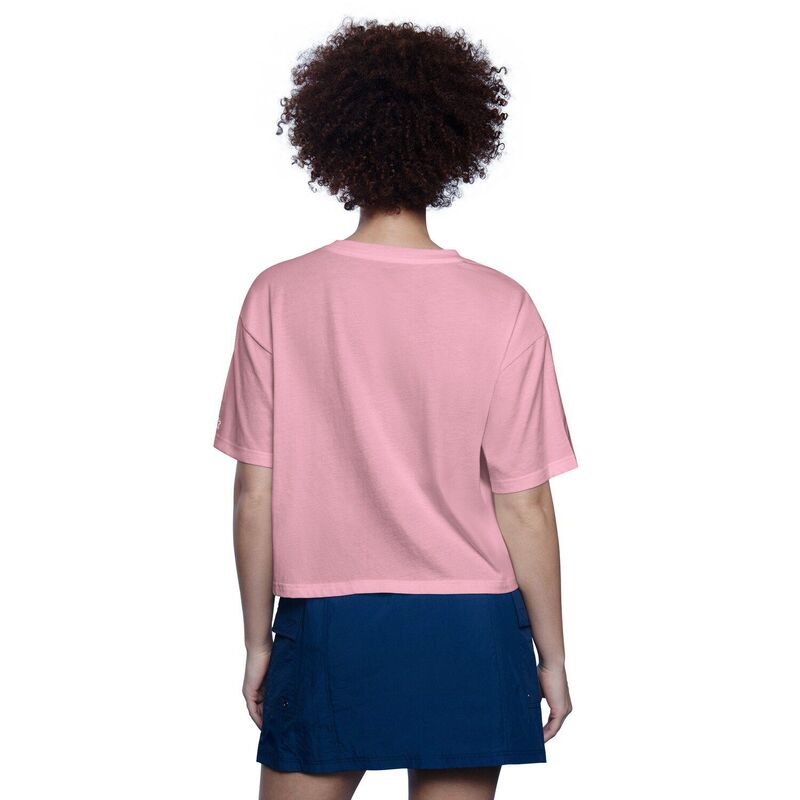 【送料無料】 スターター レディース Tシャツ トップス Women's Starter Pink Pittsburgh Steelers Play the Ball Boxy Cropped T-Shirt Stl Pink