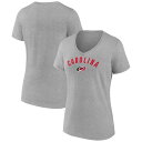 【送料無料】 ファナティクス レディース Tシャツ トップス Women's Fanatics Gray Carolina Hurricanes V-Neck T-Shirt Hur Grey