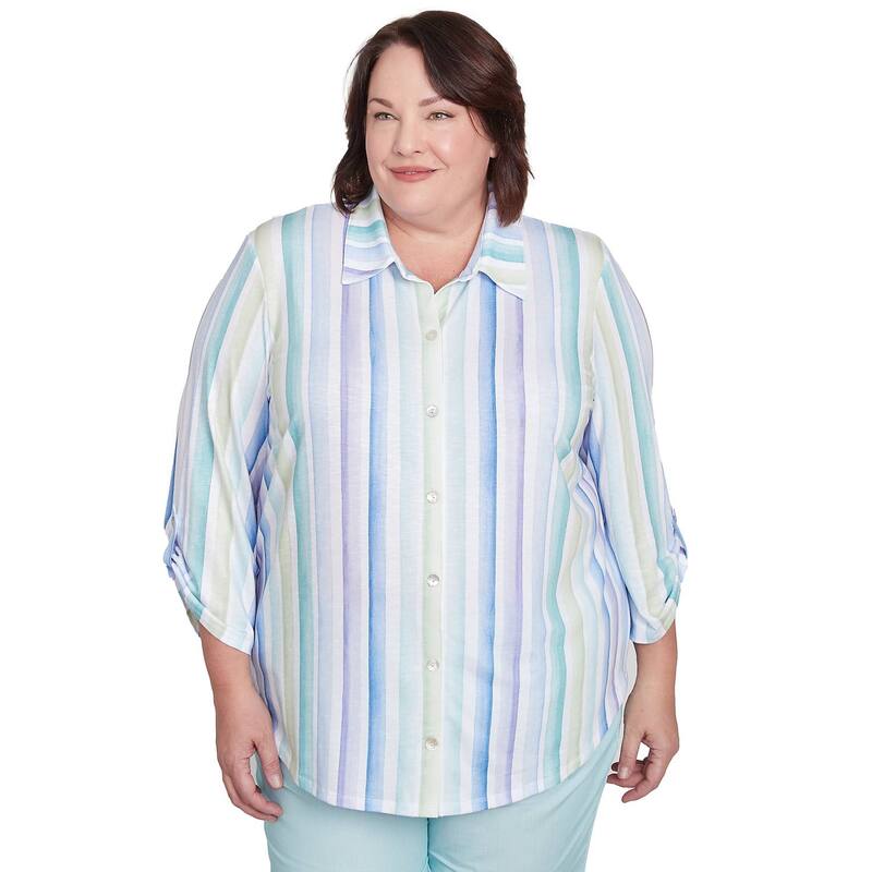 【送料無料】 アルフレッド ダナー レディース シャツ トップス Plus Size Alfred 
