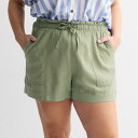 【送料無料】 ソノマ レディース ハーフパンツ・ショーツ ボトムス Plus Size Sonoma Goods For Life Femme Shorts Madri Green