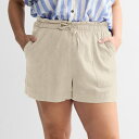 【送料無料】 ソノマ レディース ハーフパンツ・ショーツ ボトムス Plus Size Sonoma Goods For Life Femme Shorts Odell Beige