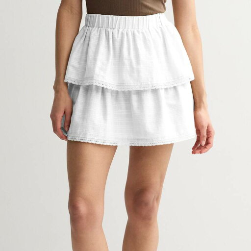 【送料無料】 エスオー レディース スカート ボトムス Juniors' SO Tiered Mini Skirt Modern White 【送料無料】 エスオー レディース スカート ボトムス Juniors' SO Tiered Mini Skirt Modern White