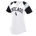 【送料無料】 スターター レディース Tシャツ トップス Women's Starter White/Black Chicago White Sox Game On Notch Neck Raglan T-Shirt Sox White