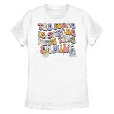 【送料無料】 スター ウォーズ レディース Tシャツ トップス Juniors' Star Wars The Force Is Strong With This Family Graphic Tee White