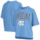 【送料無料】 プレスボックス レディース Tシャツ トップス Women's Pressbox Carolina Blue North Carolina Tar Heels Nelson Arch Over Logo Waist Length Oversized Slub T-Shirt Unc Light