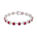 【送料無料】 アンブランデッド レディース ブレスレット・バングル・アンクレット アクセサリー Sterling Silver Lab-Created Ruby...