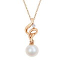 【送料無料】 ステラ グレース レディース ネックレス・チョーカー・ペンダントトップ アクセサリー Stella Grace 10k Rose Gold Freshwater Cultured Pearl and Diamond Accent Swirl Drop Pendant 10k Rose(4)