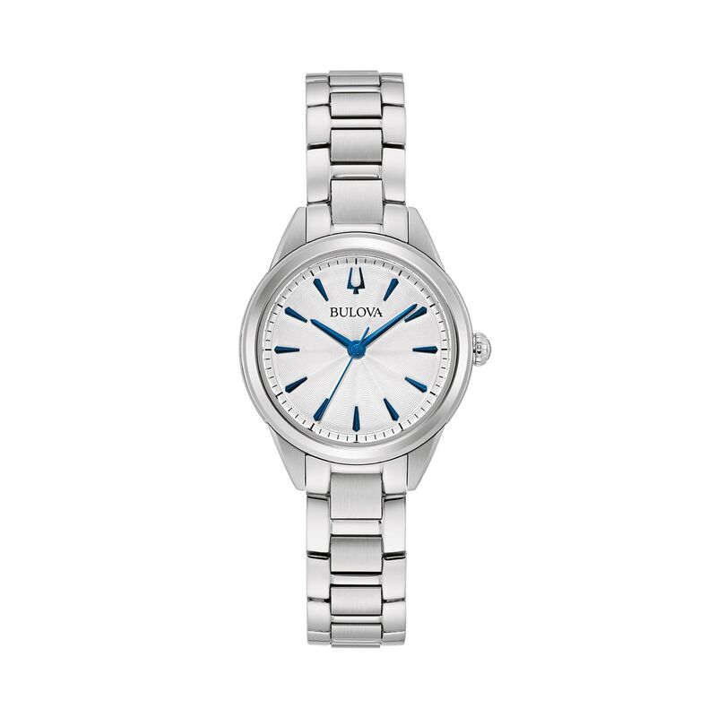 【送料無料】 ブロバ レディース 腕時計 アクセサリー Bulova Women's Sutton Stainless Steel Watch - 96L285 Silver Tone