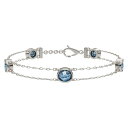 【送料無料】 アンブランデッド レディース ブレスレット・バングル・アンクレット アクセサリー Sterling Silver Swiss Blue Topaz Bracelet Sterling Silver(4)